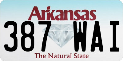 AR license plate 387WAI