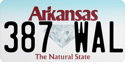 AR license plate 387WAL