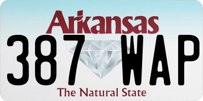 AR license plate 387WAP