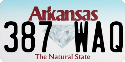 AR license plate 387WAQ