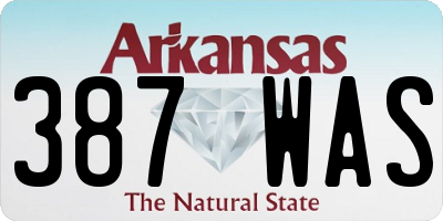 AR license plate 387WAS