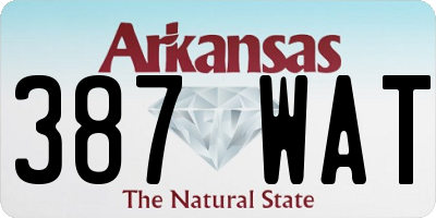 AR license plate 387WAT