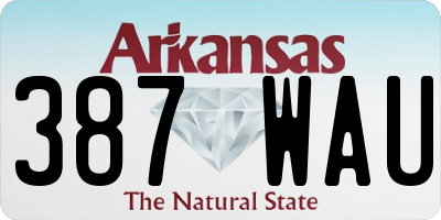 AR license plate 387WAU