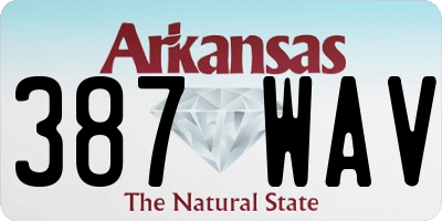 AR license plate 387WAV