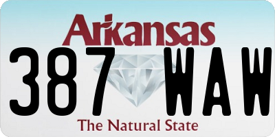 AR license plate 387WAW