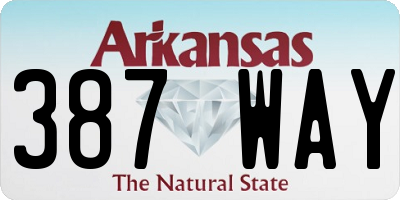 AR license plate 387WAY