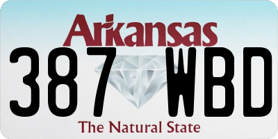 AR license plate 387WBD