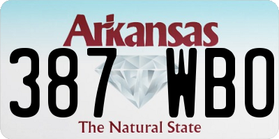 AR license plate 387WBO