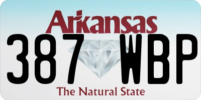 AR license plate 387WBP