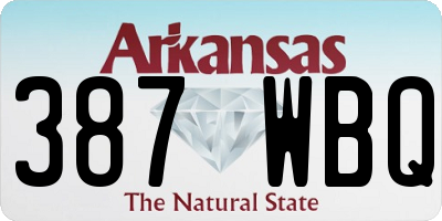 AR license plate 387WBQ