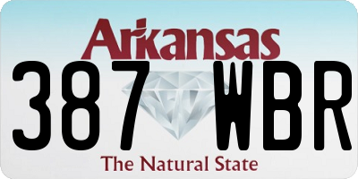 AR license plate 387WBR