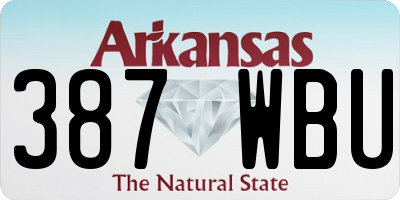 AR license plate 387WBU