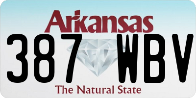 AR license plate 387WBV