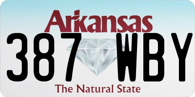 AR license plate 387WBY