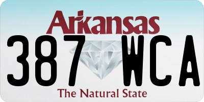 AR license plate 387WCA