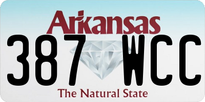 AR license plate 387WCC