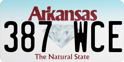 AR license plate 387WCE