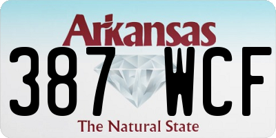 AR license plate 387WCF