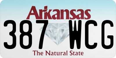 AR license plate 387WCG