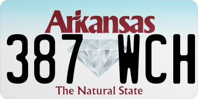 AR license plate 387WCH