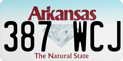 AR license plate 387WCJ