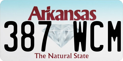AR license plate 387WCM