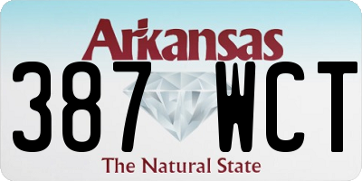 AR license plate 387WCT