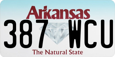 AR license plate 387WCU