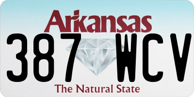 AR license plate 387WCV