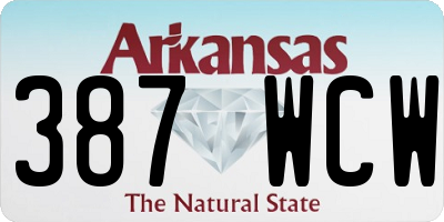 AR license plate 387WCW