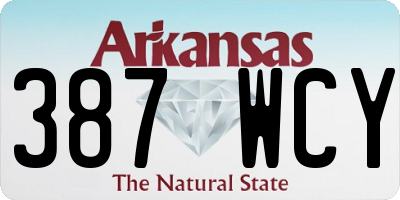 AR license plate 387WCY