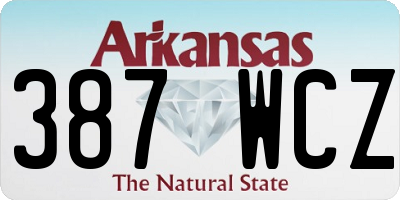 AR license plate 387WCZ