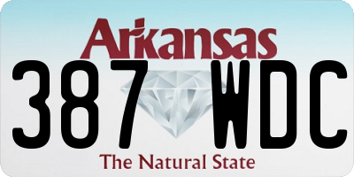 AR license plate 387WDC