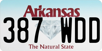 AR license plate 387WDD
