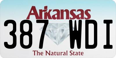 AR license plate 387WDI