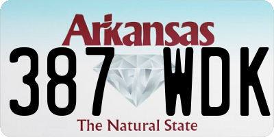 AR license plate 387WDK