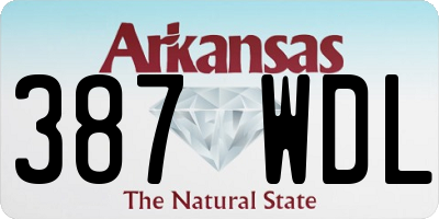 AR license plate 387WDL