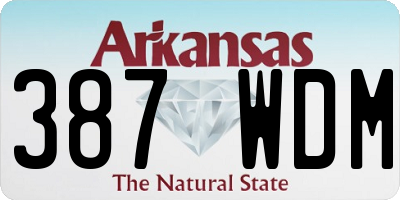 AR license plate 387WDM