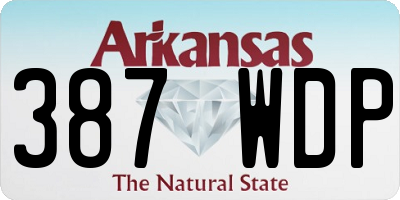AR license plate 387WDP