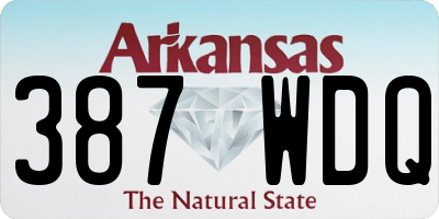 AR license plate 387WDQ