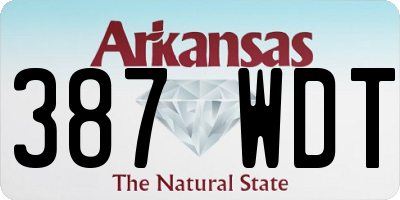 AR license plate 387WDT