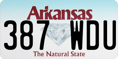 AR license plate 387WDU