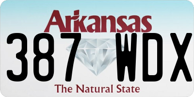 AR license plate 387WDX
