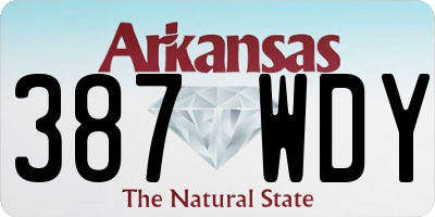AR license plate 387WDY