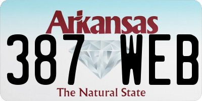 AR license plate 387WEB