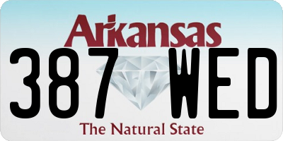 AR license plate 387WED