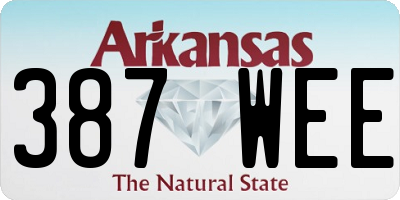 AR license plate 387WEE