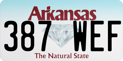 AR license plate 387WEF