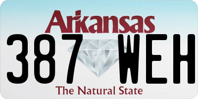 AR license plate 387WEH