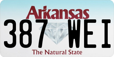 AR license plate 387WEI